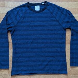 Billy Reid Long Sleeved Blue/Black Shirt (Large)